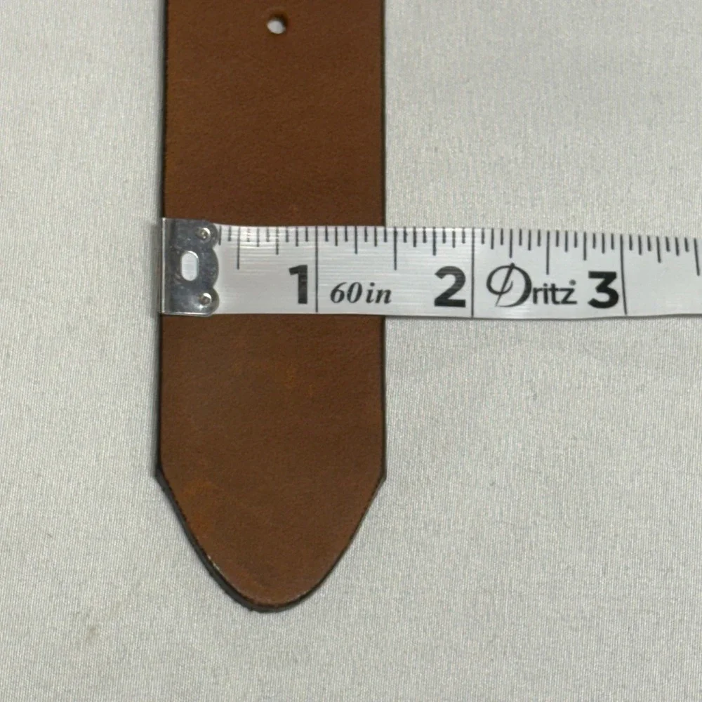 Justin Leather Belt Mens 36 Brown Top Grain Made in USA Western Workwear Rugged